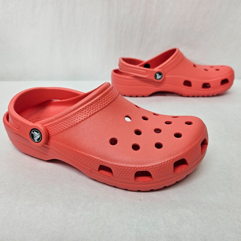 Crocs Classic Clog K Slip On Shoes 206991-6VT Red Size Kids J6